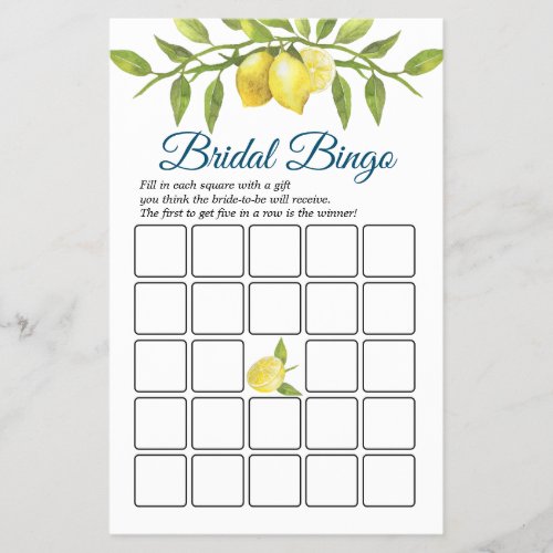 Budget FLYER PAPER Sweet Lemon Greenery Chic Game