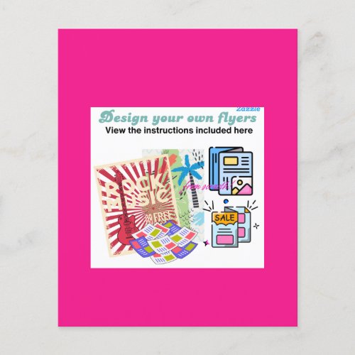 BUDGET FLYERS with editing guide in details PINK