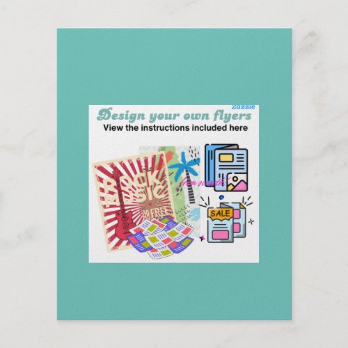 BUDGET FLYERS with editing guide in details TEAL