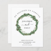 Budget Foliage Pine Cones Christmas Save The Date (Front/Back)