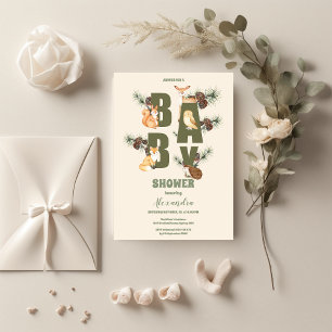 Budget Forest Friends & Woodland Baby Shower Flyer