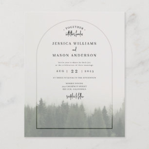 Budget Forest Mountain Wedding InvitationWoodland Flyer