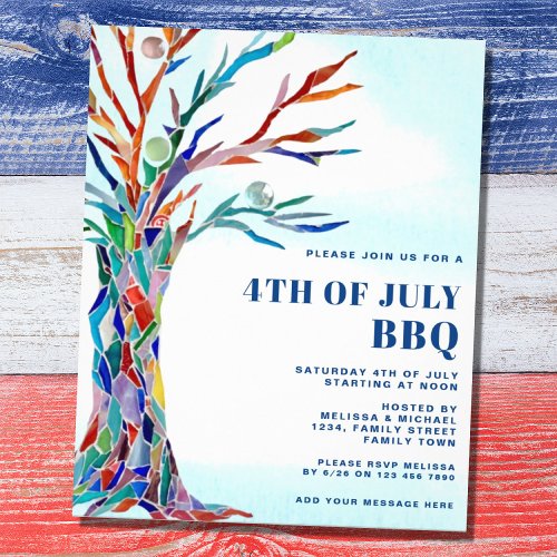 Budget Fourth of July BBQ Invitation Flyer