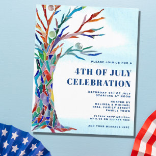 Budget Fourth of July Celebration Invitation.