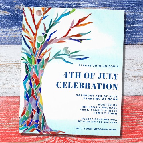 Budget Fourth of July Celebration Invitation Flyer