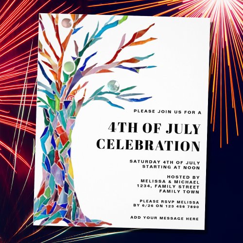 Budget Fourth of July Celebration Invitation Flyer