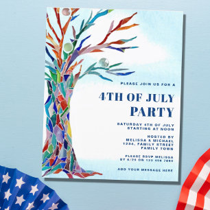 Budget Fourth of July Party Invitation.