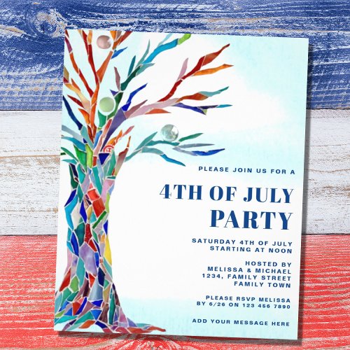 Budget Fourth of July Party Invitation  Flyer
