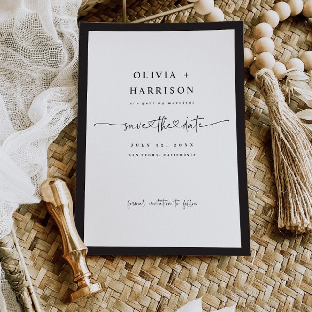 Budget Frame Save The Date Announcement Photo Card (Creator Uploaded)