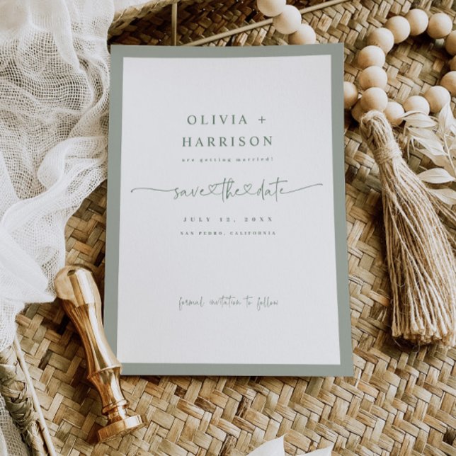 Budget Frame Save The Date Announcement Photo Card (Creator Uploaded)