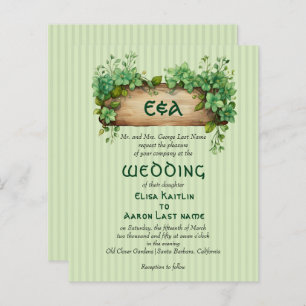 BUDGET Frame St Patrick's Day wedding invitation