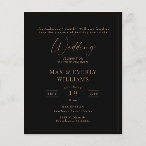 Budget Framed Black  Gold Wedding Celebration