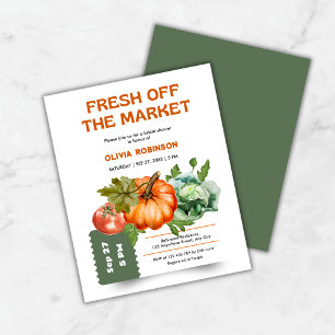 Budget Fresh Off the Market Bridal Shower Invite 