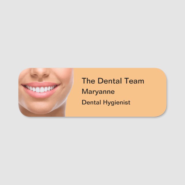 Budget Friendly Dentist Staff Name Tag (Front)