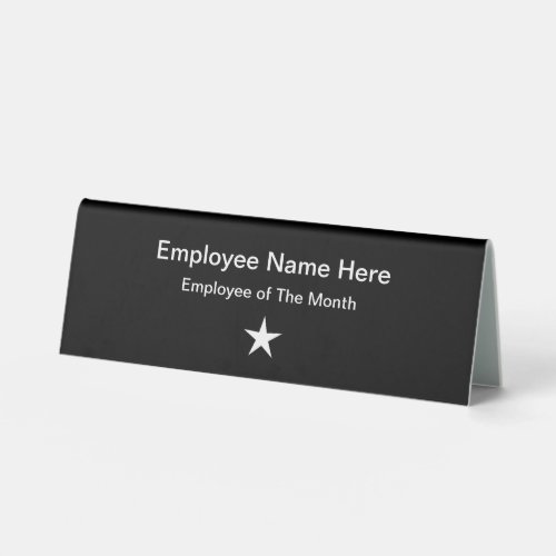 Budget Friendly Employee Of The Month Table Tent Sign