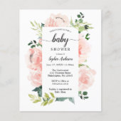Budget Friendly Fleur Jolie Baby Shower Invitation (Front)