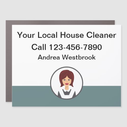 Budget Friendly House Cleaning Car Magnets