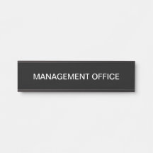 Budget Friendly Management Office Wall Door Signs 