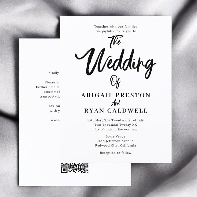 Budget Friendly Wedding Brush Script All In One Postcard (Creator Uploaded)