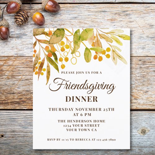 Budget Friendsgiving Invitation