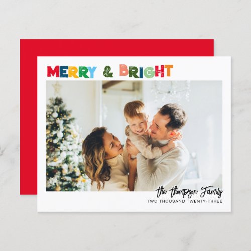 BUDGET Fun Colors Merry and Bright Christmas Photo