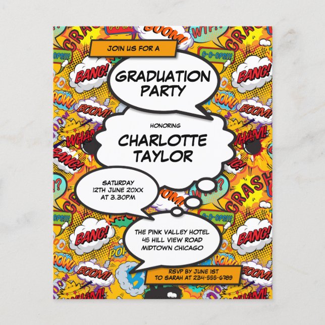 Budget Fun Grad Party Class of 2022 Invitation (Front)