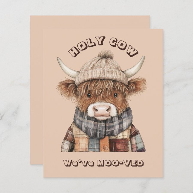 Budget Fun Highland Cow Cream New Address (Front/Back)