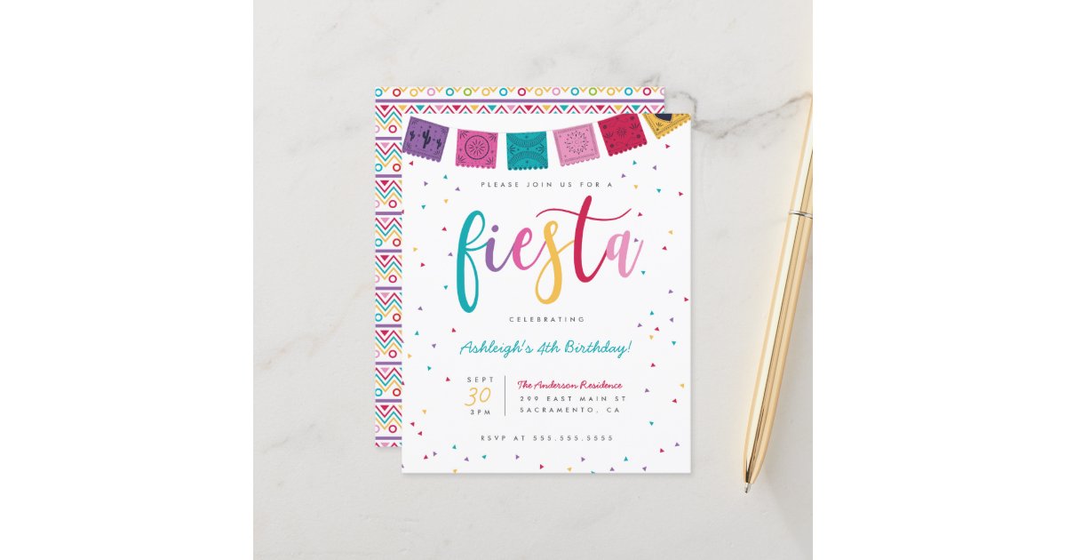 Mexican Script Kaiden Budget Fun Mexican Script Fiesta Kids Birthday | Zazzle