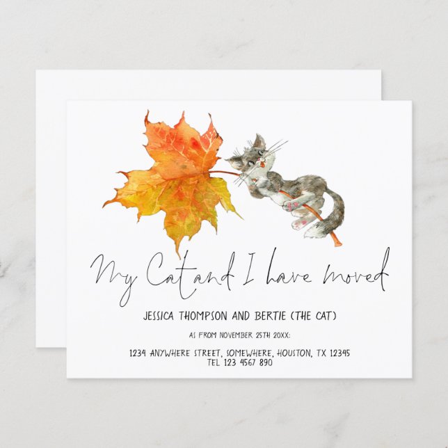 Budget Fun My Cat I have Moved Script New Home (Front/Back)