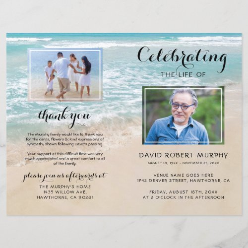 Budget Funeral Ocean Memorial Program