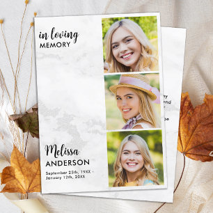 Budget Funeral Thank You Memorial Photo Sympathy Note Card