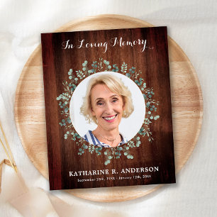 Budget Funeral Thank You Sympathy Rustic Greenery