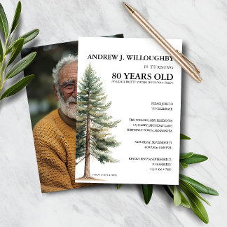 Budget Funny 80th Birthday Invitation