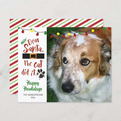 Budget Funny Dog Photo Holiday Greeting Card