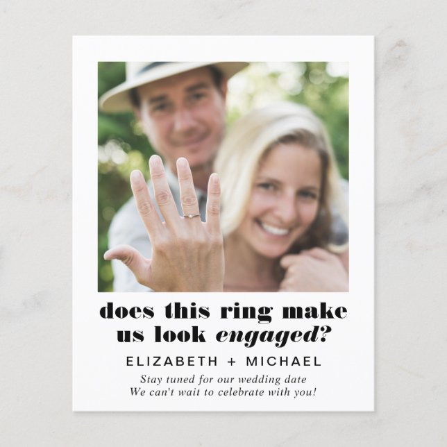 Budget Funny Engagement Photo Announcement (Front)