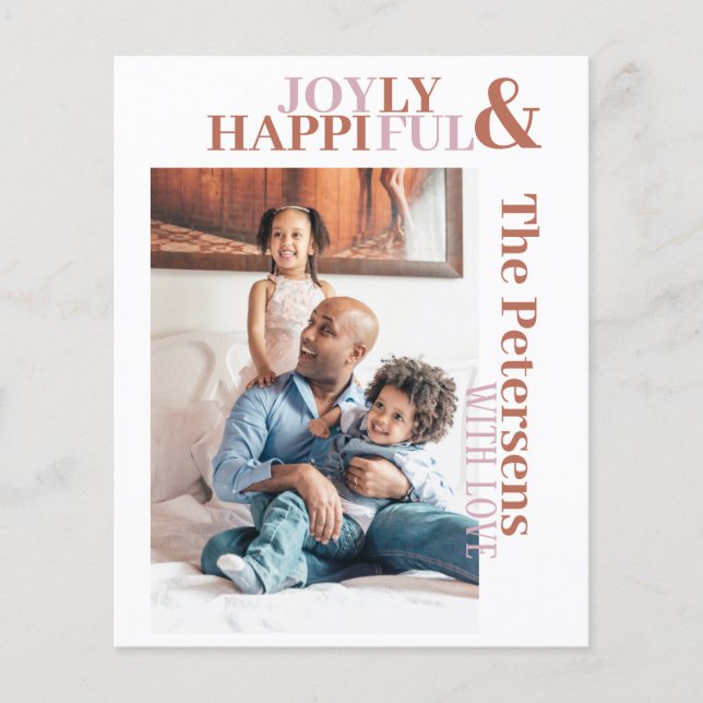 Budget funny typography family photo holiday flyer (Front)