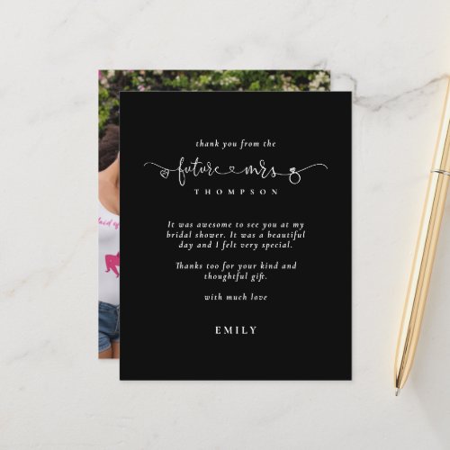 Budget Future Mrs Photo Bridal Shower Black Thanks