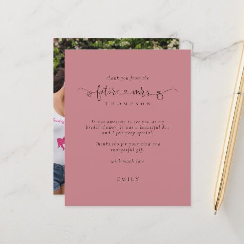 Budget Future Mrs Photo Bridal Shower Pink Thanks