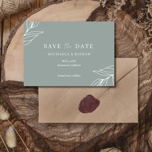 Budget Garden Wedding Save The Date Announcement Postcard