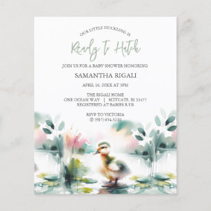 Budget Gender Neutral Baby Shower Duck Theme Flyer