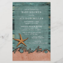 Budget Gender Neutral Beach Baby Shower Invitation