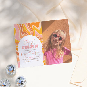Budget Get Groovy Pink Orange Photo Birthday Party