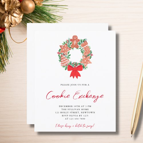 Budget Gingerbread Cookie Exchange Holiday Invite