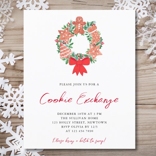 Budget Gingerbread Cookie Exchange Holiday Invite