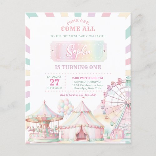 BUDGET Girly Pastel Color Carnival Circus Birthday