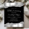 Budget Glam Silver Black 25th Anniversary Invite