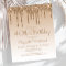 Budget Glitter Drip Gold 40th Birthday Invitation