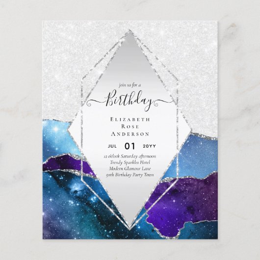 BUDGET Glitter Glam Foil Pretty Girly Any Age (Front)