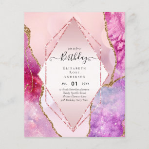 BUDGET Glitter Glam Foil Pretty Girly Any Age Flyer