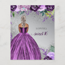 Budget Glitter Purple Dress Sweet 16 birthday